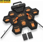 Portable 9-PAD Electronic Drum Kit W/ Midi Dual Speakers Headphone Jack New. Fixed Price $74.99.
