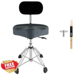 Rowell Blue Drum Throne With Backrest, Hydraulic Stool. Fixed Price $261.93.