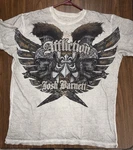 Vtg Y2K Affliction X Josh Barnett Ufc Mens Skulls Wings Graphic Shirt. Fixed Price $15.00.