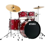 Tama Imperialstar 5-PIECE Complete Drum Set W/22" Bass/cymbals Candy Apple Mist. Fixed Price $999.99.