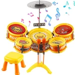 Toddler Drum Set With Chair Mini Toys For Kids Aged 1-3 Musical Learning. Fixed Price $25.99.