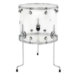 Design Series Acrylic Floor Tom, 16X18, Clear W/chrome Hardware. Fixed Price $649.00.