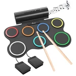 7 Pad Electronic Drum Set, Roll Up Practice Midi Kit With Headp.... Fixed Price $59.75.