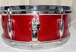 Vintage Gretsch Round Badge Sparkle Snare Drum Model: 4105 6.5" X 14". Fixed Price $150.00.