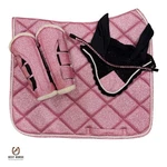Glitter Saddle Pad Set Including Fly Veil Browband & Brushing Boots - Equestrian. Fixed Price $86.15.