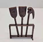 Vintage 1950S Marx Western Town Roy Rogers Dollhouse Furniture Broom Mop Rack. Fixed Price $12.50.