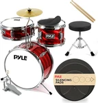 Pyle 13'' 3-PIECE Kids/junior Drum Set Metallic Shiny Red W/ Throne. Fixed Price $109.99.