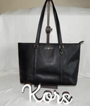 Michael Kors Handbag Purse Sady 35T7GD4T7L Jet Set Black Leather Padded Tote. Fixed Price $68.00.
