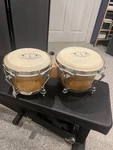 Gp Percussion 6"/7" Natural Wood Tunable Bongos. Fixed Price $30.00.