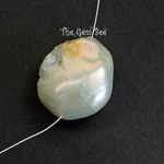 Giant Freshwater White Nucleated Flameball Baroque Pearl Focal 22.1MMX26.7MM. Fixed Price $65.47.