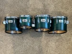 Vintage Pearl Marching Percussion Tenor Drums - Quint, Emerald Green Lacquer. Fixed Price $999.00.