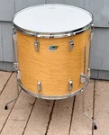 Vintage Ludwig 18" X 16" Floor Tom 6-PLY Blue Olive Badge Thermogloss Finish. Fixed Price $650.00.
