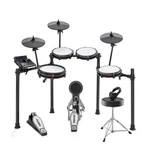 Alesis Nitro Max Kit Electronic Drum Set Bundle With Throne And Headphones. Fixed Price $494.99.