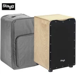 Stagg Standard Size Birch Cajon Black With Gig Bag CAJ-50M-BK. Fixed Price $148.99.