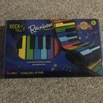 Mukikim Rock And It Flexible Rainbow Roll-up Piano W/ Coded Song Book Nib .. Fixed Price $29.99.