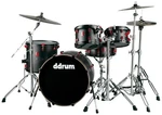 Ddrum Hybrid Kit 5-PIECE Acoustic/electric Set Black With Red Hardware. Fixed Price $1169.00.