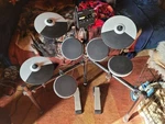 Roland V-drums TD-02KV Electronic Set In Great Condition With Rumble 25 Amp. Fixed Price $750.00.