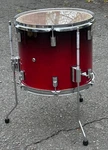 Drumset - Floor Tom Transparent Red 14 Inches. Fixed Price $170.00.