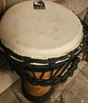 Toca Djembe Drum Handmade Leather Handcarved Wood Percussion Instrument. Fixed Price $50.00.