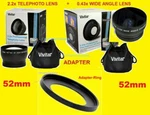 0.43X Wide +2.2X Telephoto Lens+adapter For Panasonic AG-DVC7 DVC15 DVC20 DVC30. Fixed Price $46.64.