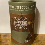 Don't Die In The Woods Pro - World's Toughest Ultralight Survival Tent. Fixed Price $28.00.