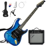 Mustar Blue 39" Electric Guitar 6 String For Beginner With 25W Amp+bag Pack Kits. Fixed Price $159.99.