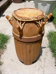 Kpanlogo Drum Ghana Africa Hand Carved Vintage. Fixed Price $500.00.