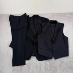 Hugo Boss 3-PC 2 Button Front Tuxedo Men 48L (meas. 46L) Black 100% Virgin Wool. Fixed Price $224.88.