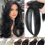 100% Natural As Human Hair Topper Extensions Straight Wavy Clip In Full Head 14". Fixed Price $16.81.