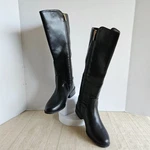 Knee High Boots Crown & Ivy Riding Style Black 8.5M Block Heel Original Nwt $110. Fixed Price $55.99.