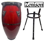Zenison 11" Conga Drum With Belly Band Basket Stand Latin Percussion Wine Color. Fixed Price $309.99.
