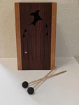 Hardwood Music Tongue Drum, "the Whale" Signed John Thiele 2014 Paduak And Teak. Fixed Price $350.00.