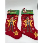 Disney Pixar Toy Story Woody Christmas Stockings Lot Of 2 Holiday Nwt. Fixed Price $17.99.