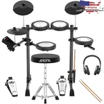 Electronic Drum Kit W/ Mesh Heads Module Throne Sticks Headphones Practice Songs. Fixed Price $230.84.