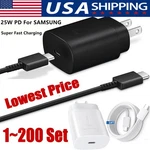 25W Type Usb-c Fast Wall CHARGER+6FT Cable For Samsung Galaxy S20 S21 5G Lot. Fixed Price $457.99.