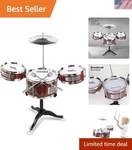 Engaging Red Kids Drum Set Safe Musical Toy For Ages 3-6, Great Parties!. Fixed Price $38.99.