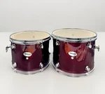 Mapex Tornado Rack Tom Drums 12 X9" & 13 X10" Wine Red Met. Remo Heads Pair. Fixed Price $90.00.