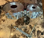 Latin Percussion Mini 6/8" Timbale Set With Mount - Chrome Over Steel. Fixed Price $125.00.
