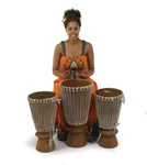 Set Of 3 Bougarabou Drums. Fixed Price $900.00.