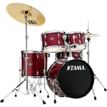 Tama Imperialstar 5-PIECE Complete Drum Set W/18" Bass/cymbals Candy Apple Mist. Fixed Price $949.99.