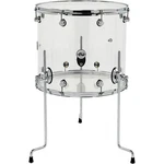 Design Series Acrylic Floor Tom With Chrome Hardware 18 X 16 In Clear. Fixed Price $649.00.