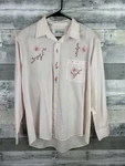 Get Lucky Women Xl Long Sleeve Button Up With Embroidery And Shoulder Pads. Fixed Price $12.00.