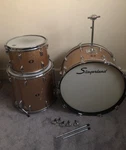 Slingerland Drums 3PIECE Set Champagne Sparkle Black Gold Badge. Fixed Price $1099.00.