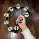 Rhythm Tech Dst Drum Set Tambourine Mountable Black Nickel Jingles Vtg Usa. Fixed Price $18.00.