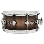 6.5X14 Dwe Candy Black Burst Over Curly Maple Exotic Snare Drum. Fixed Price $1179.00.