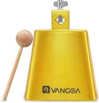 Vangoa 4 Inch Gold Steel Cowbell For Drum Set Hand Percussion. Fixed Price $15.99.