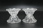 Jg Durand Crystal Calliope Candle Stick /bowl 2PSC Set. Fixed Price $39.98.