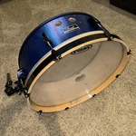 Pearl Export 22" 8" Gong Drum Blue Lacquer With Black Lugs, Tom Mount. Fixed Price $175.00.