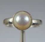 Natural 6.60 Ct Round Tahitian White South Sea Pearl Gemstone Ring See Video. Fixed Price $25.19.