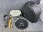 Vintage Ludwig Thin Clear 5X14 Resonant Snare Drum 8-LUG Blue/olive Case Stand. Fixed Price $299.95.